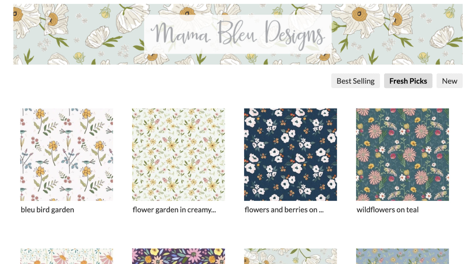 Mama Bleu Designs Fabrics